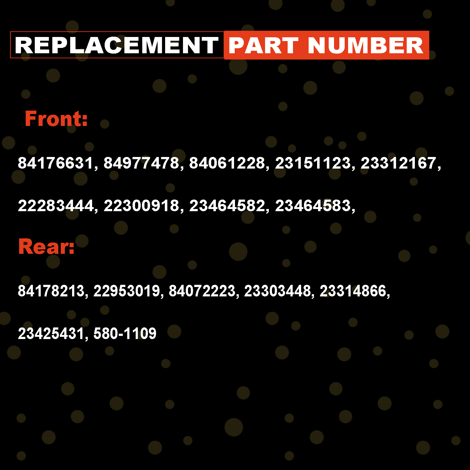2015-2018 GMC Sierra 1500 Chevrolet Silverado 1500 Front Shocks and Rear Struts Assy Kit 84178213 84176631