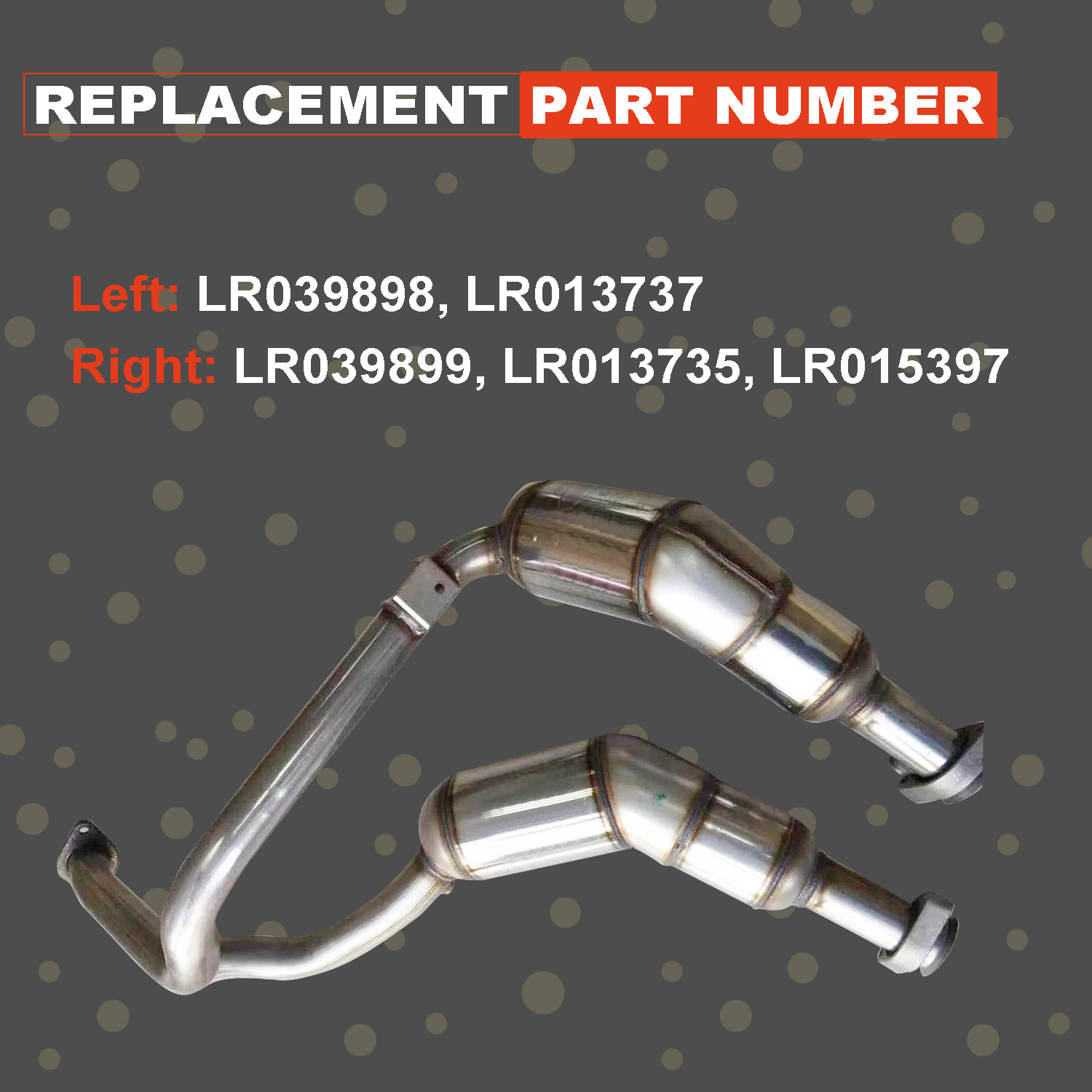 Front Catalytic Converter Exhaust Pipe fit for 2010-2013 Land Rover LR4 Range Rover Sport 5.0L
