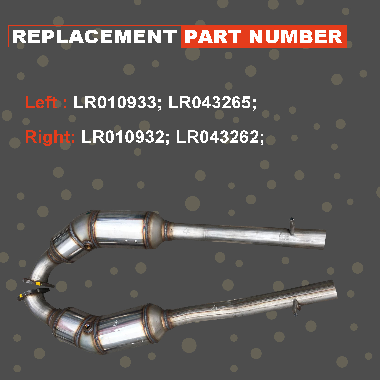 (2PCS) Front Catalytic Converter Fit for 2010-2012 Land Rover Range Rover HSE Supercharged 5.0L V8 LR010933 LR010932 