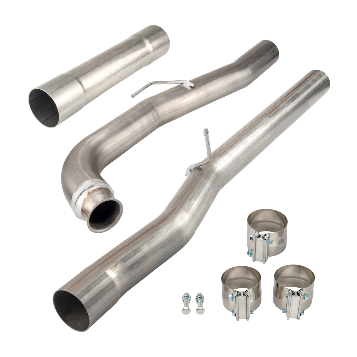 Muffler Delete Pipe Eliminator DPF Fits 2011-2015 Chevy Silverado 2500HD & 3500HD GMC 6.6L Duramax Diesel