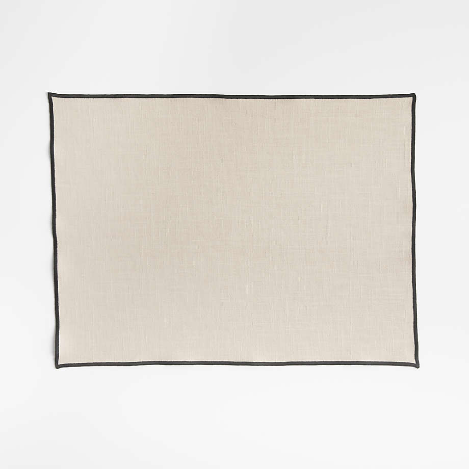 Merrow-Stitch Warm Natural Organic Cotton Placemat
