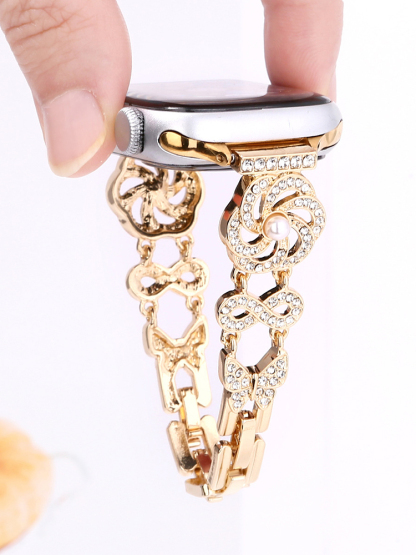 [Copy]Diamond-encrusted Windmill Stainless Steel Band