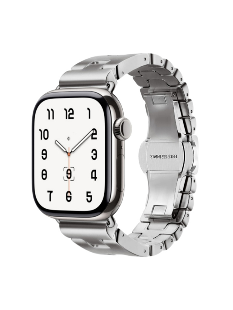 H Frosted Stainless Steel Apple Watch Band - Tatanband