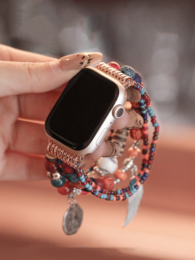 Wing Pendant Bohemian Colored Stone Band