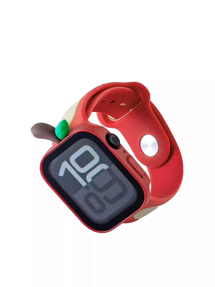 Cute Apple Shaped Silicone Band Set