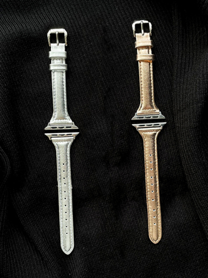 Slim Shiny Leather Band