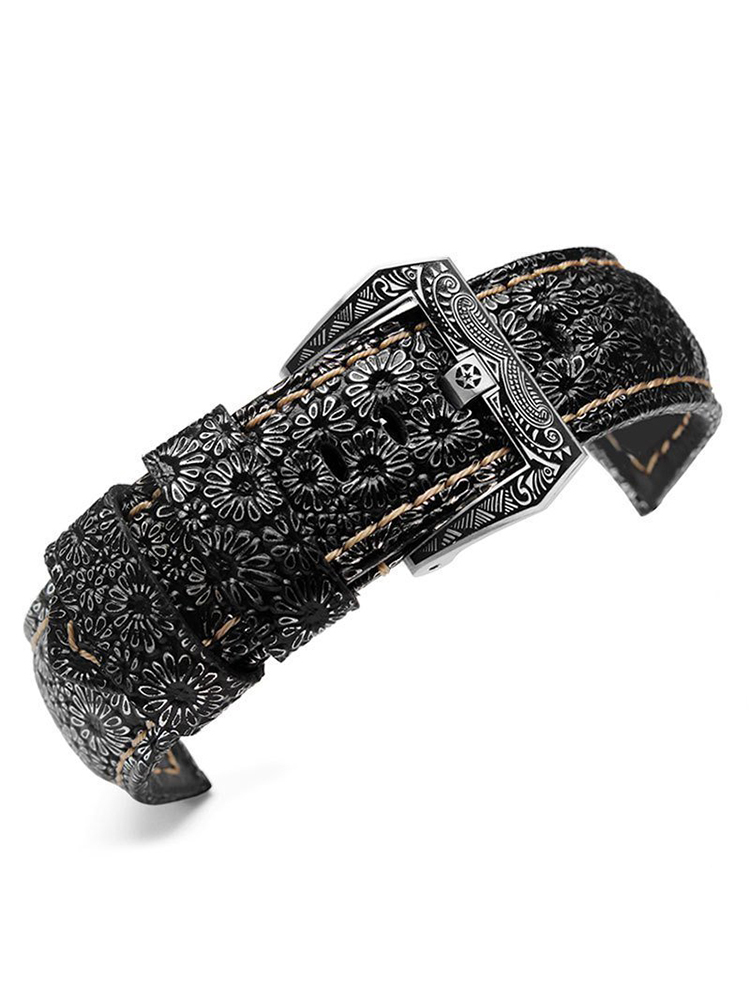 Petal Print Premium Leather Band