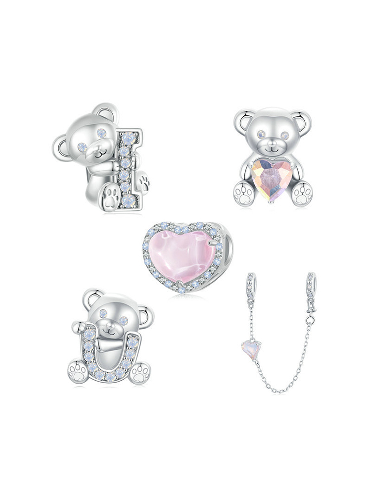 Confession Bear 925 Sterling Silver Beads