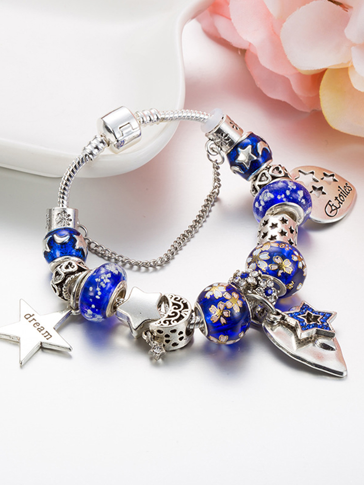Royal Blue Dream Crystal Beaded Band