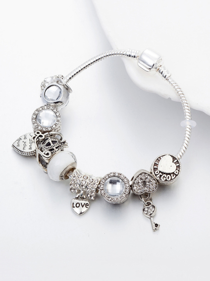 Pumpkin Car Crystal Beaded Band