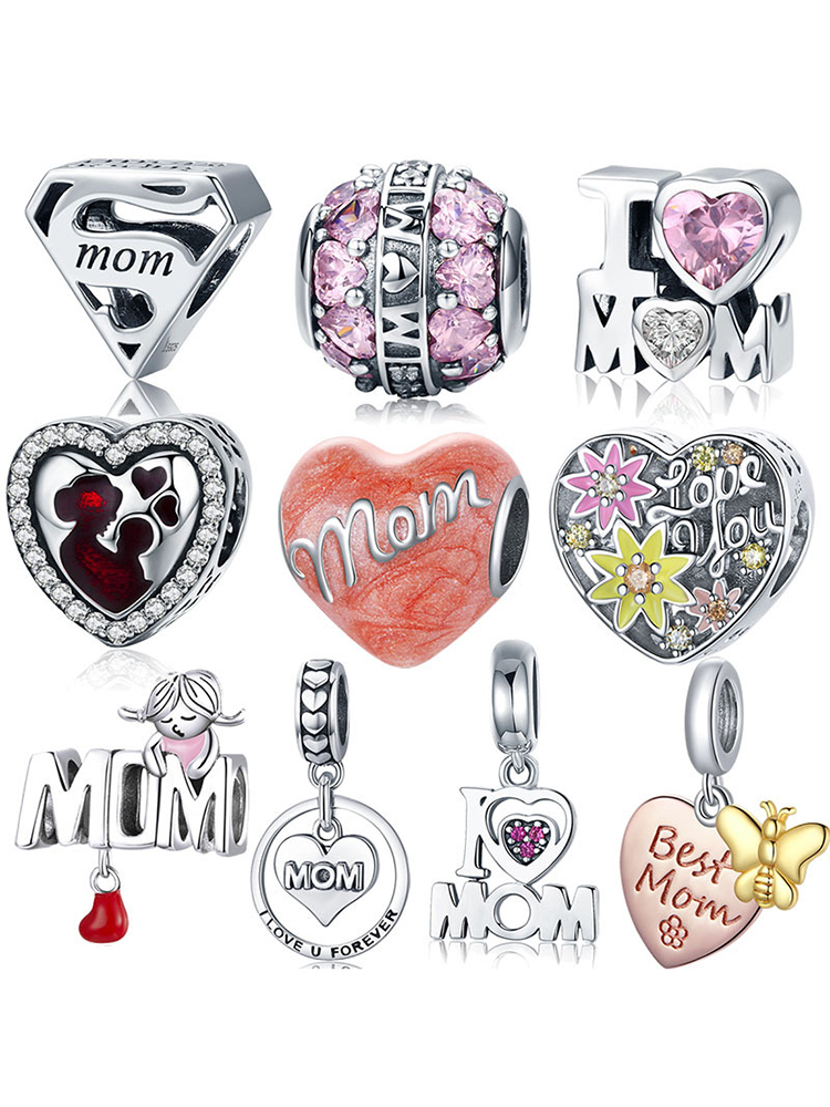 MOM Series 925 Sterling Silver Beads