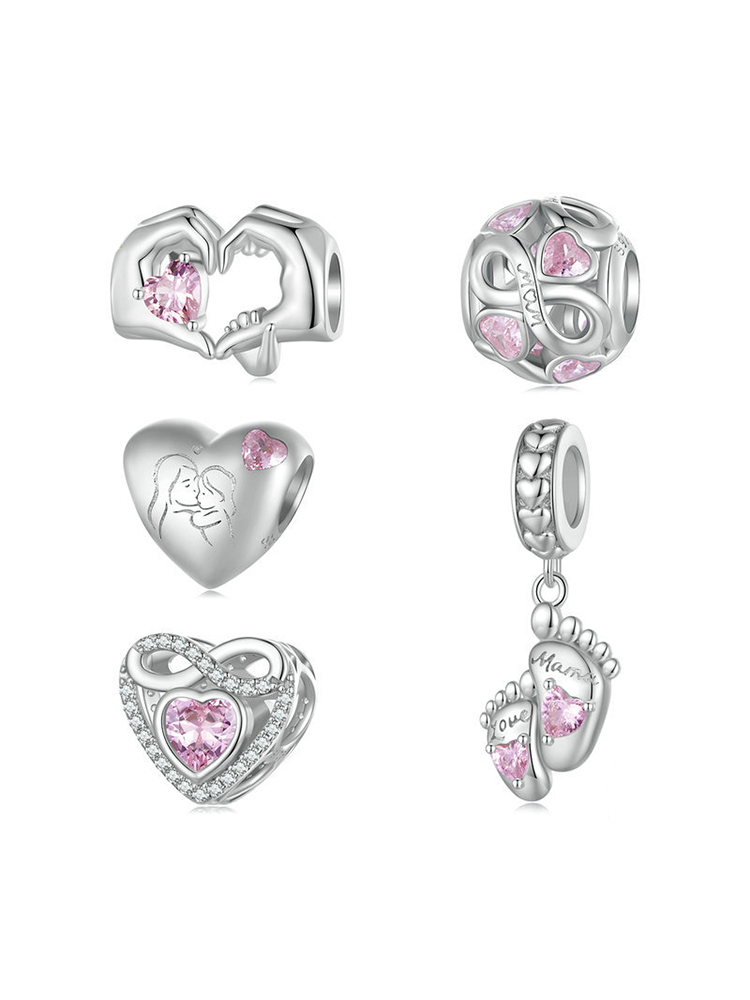 Pink MOM Series 925 Sterling Silver Beads