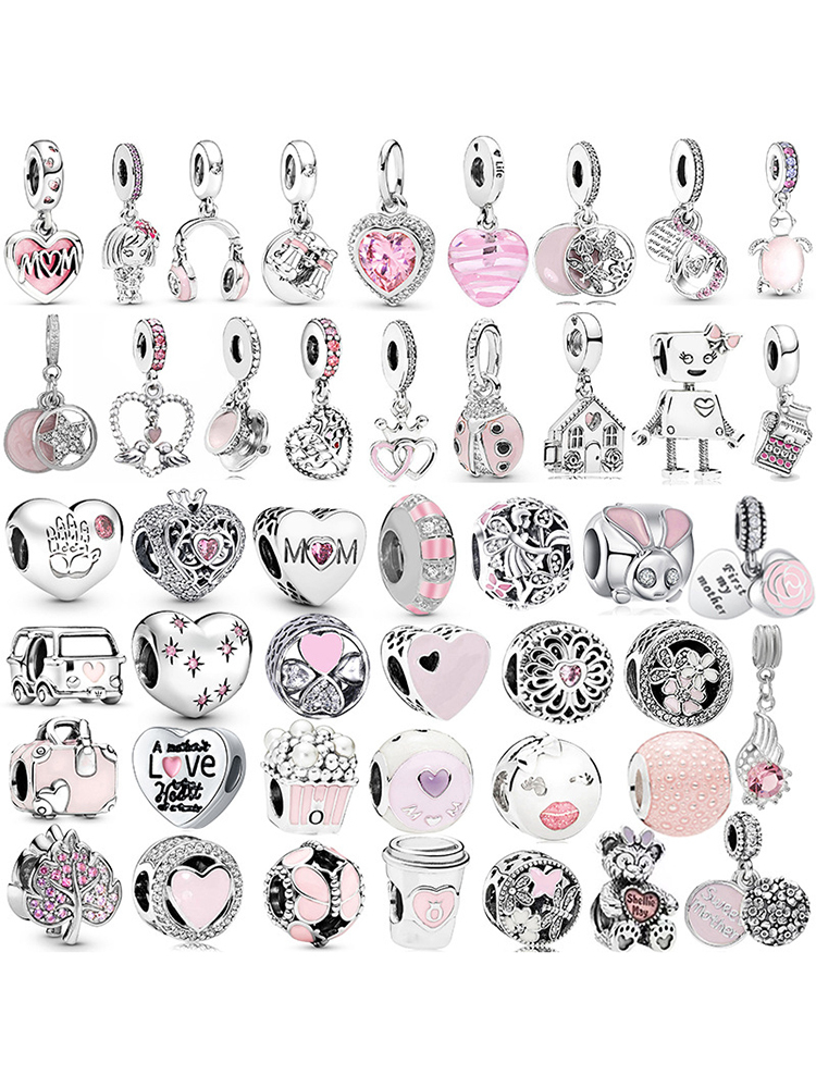 Pink Series Style Alloy Beads