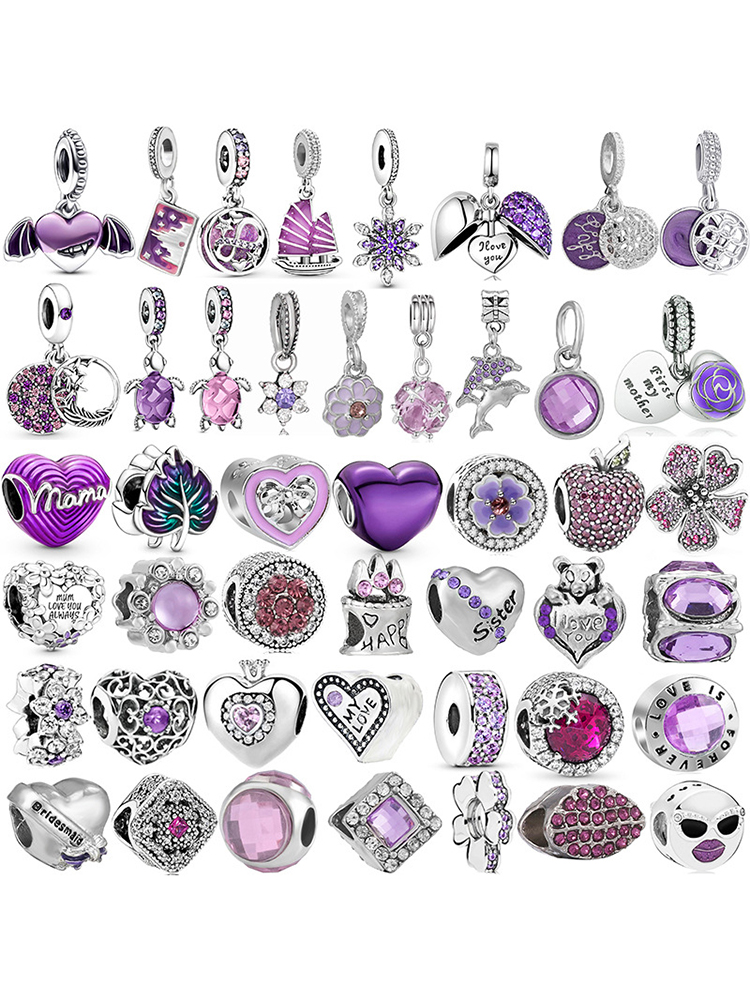 Purple Series Style Alloy Beads