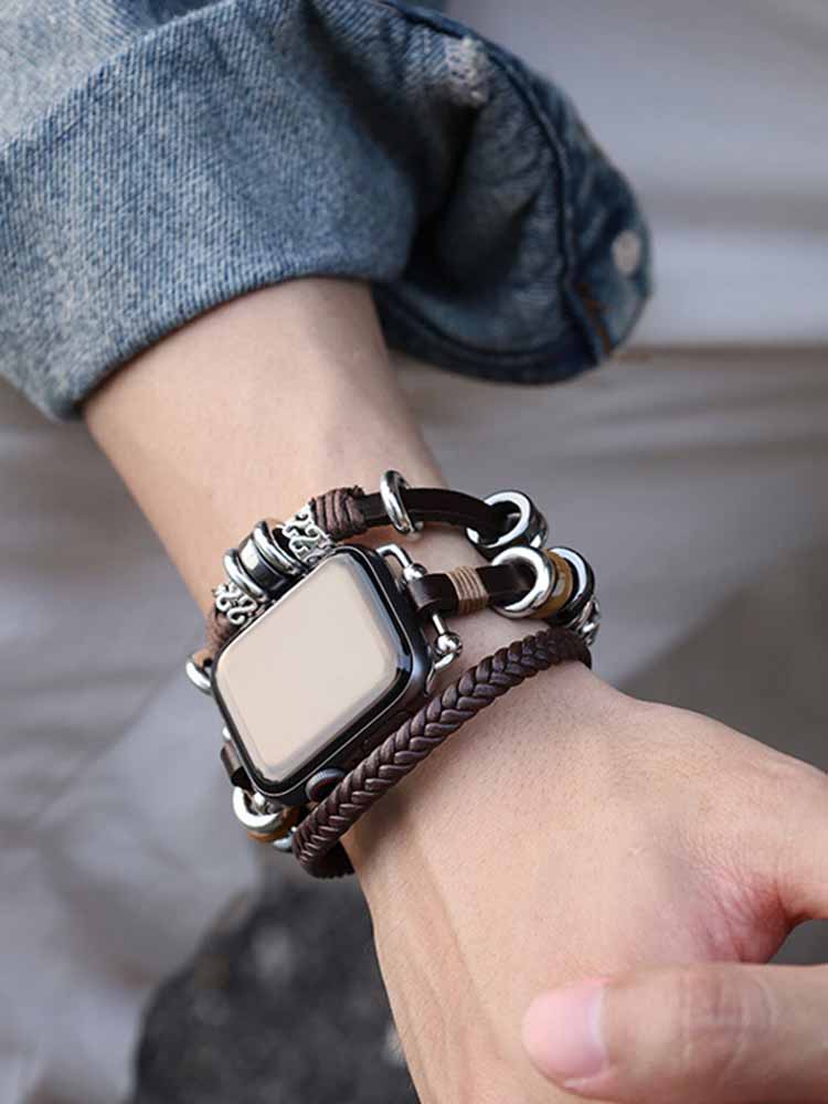 Retro Decorative Weaving Leather Band