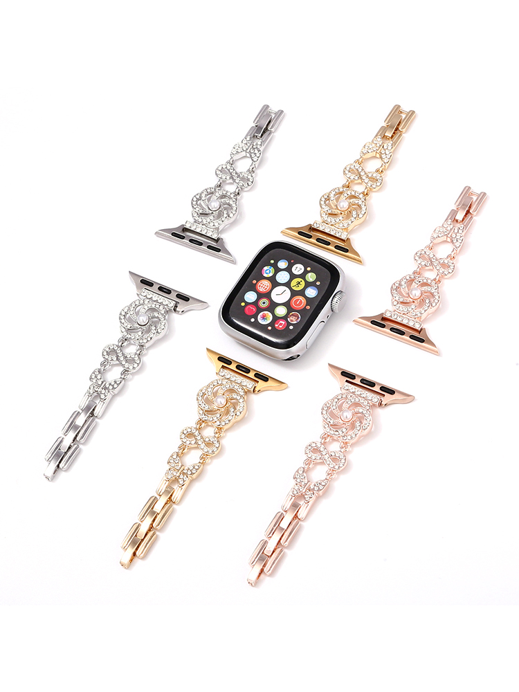 [Copy]Diamond-encrusted Windmill Stainless Steel Band