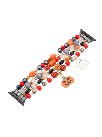 Halloween Four-Row Beaded Woven Band