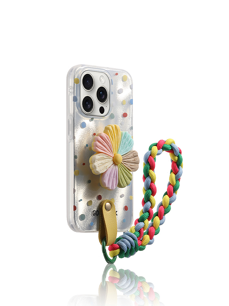 Colored Flowers Wrist Strap Case