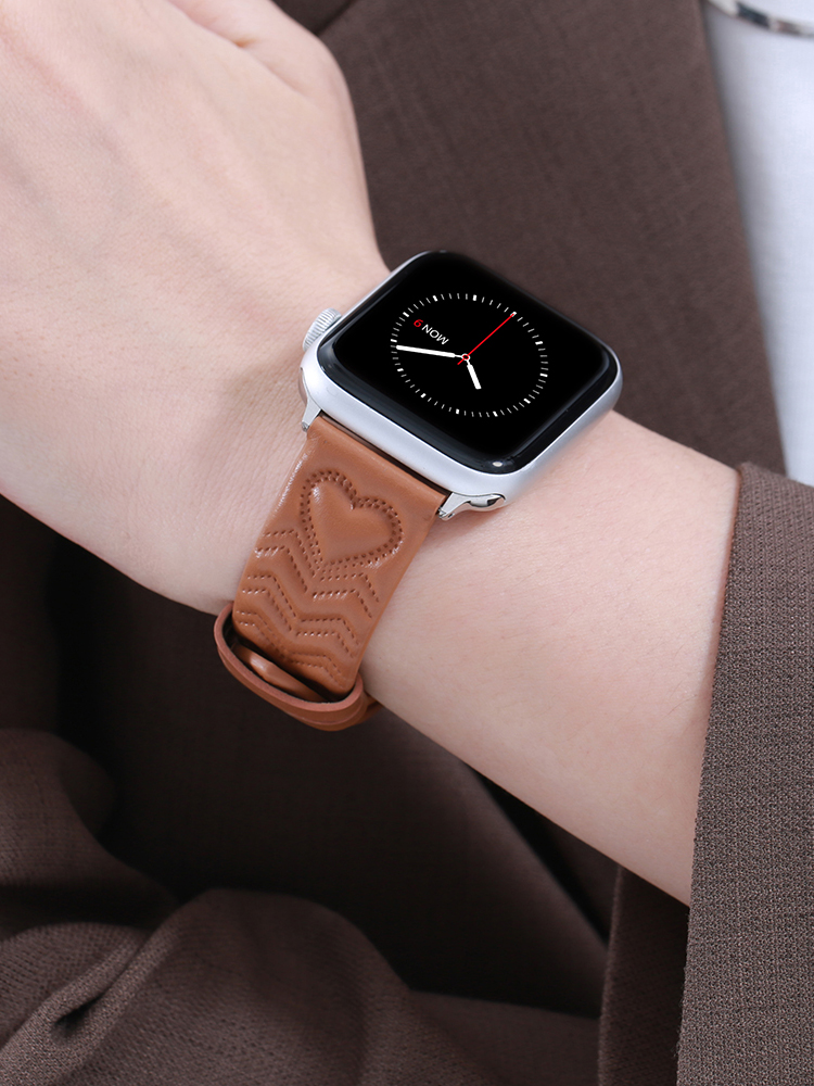 Heart Shaped Texture Leather Band