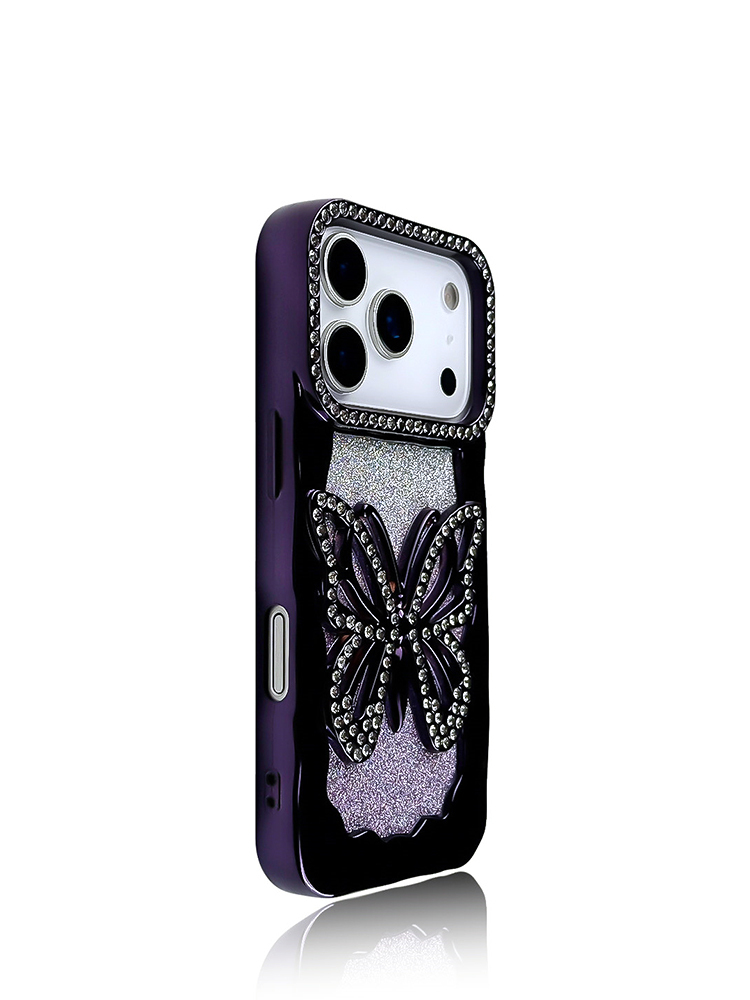 Glitter Hollow Butterfly Case for iPhone