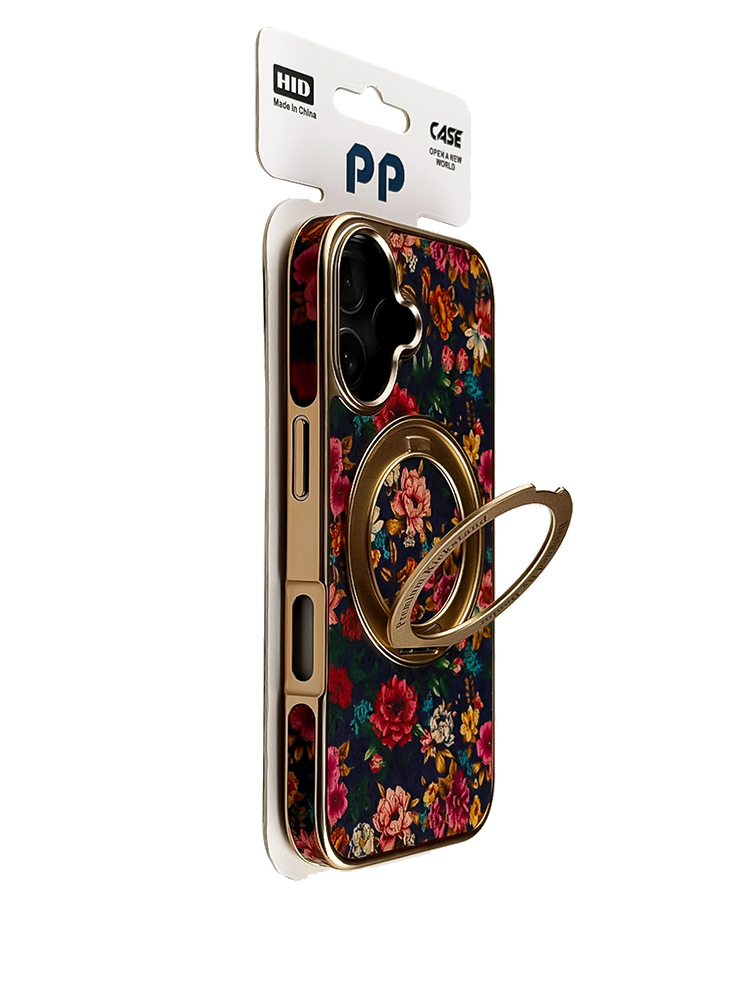 Floral Elements Ring Stand Case for iPhone - Tatanband
