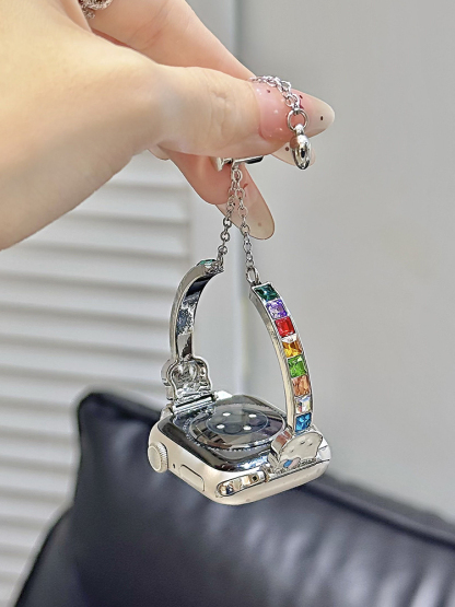 Color Zircon Kitty Metal Band for Apple Watch