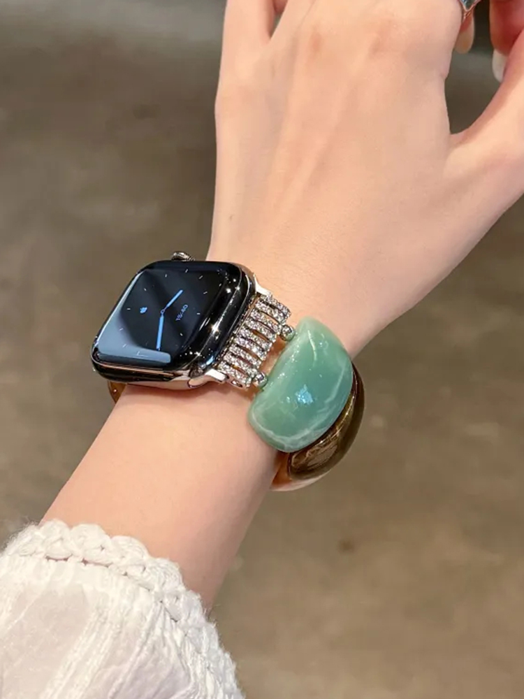 Tie-dye Effect Resin Beads Band for Apple Watch