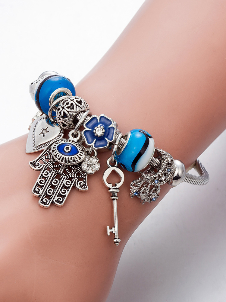Evil Eye Crystal Beaded Band