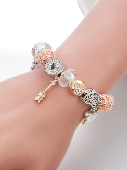 Cupid's Arrow Crystal Beaded Band