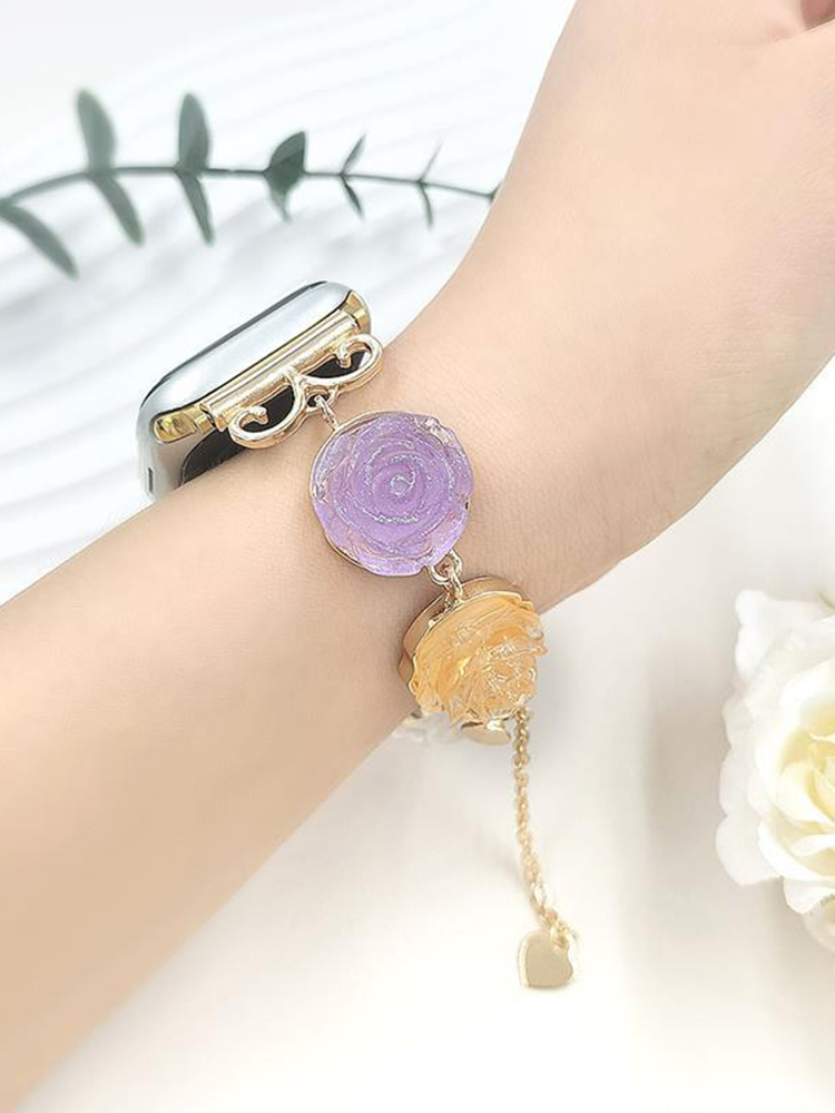 Colorful Roses Stainless Steel Band