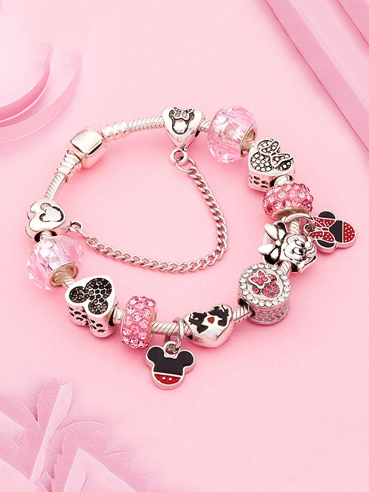 Mickey Charm Style A Crystal Beaded Band