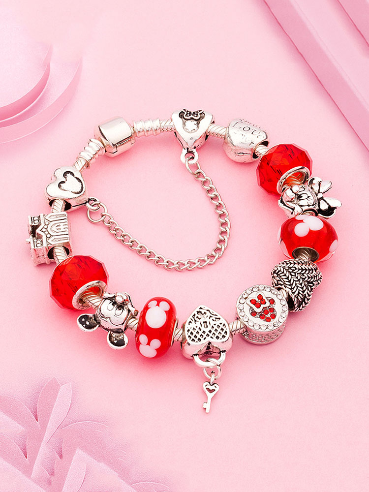 Mickey Charm Style C Crystal Beaded Band