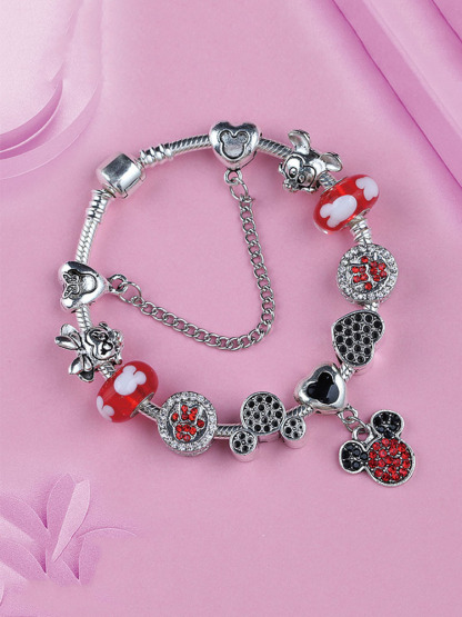 Mickey Charm Style D Crystal Beaded Band