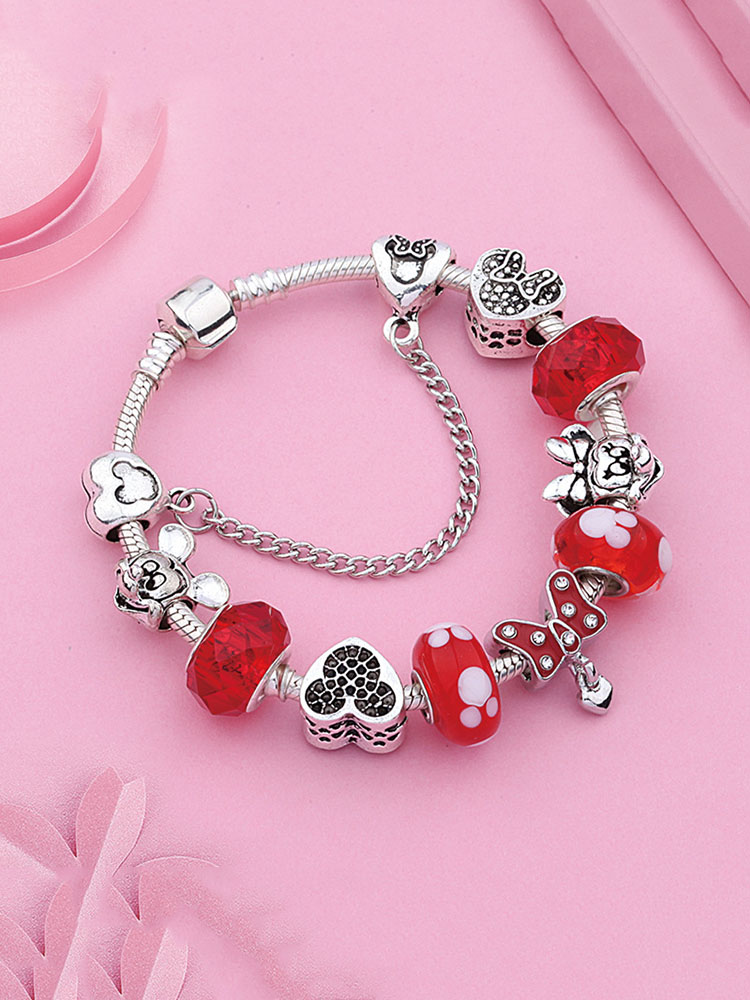 Mickey Charm Style F Crystal Beaded Band