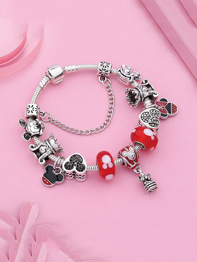 [Copy]Mickey Charm Style H Crystal Beaded Band