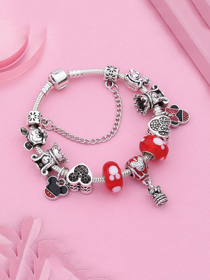 [Copy]Mickey Charm Style H Crystal Beaded Band