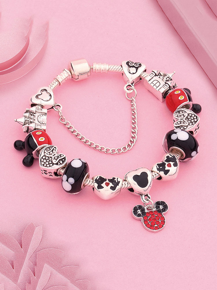 Mickey Charm Style I Crystal Beaded Band