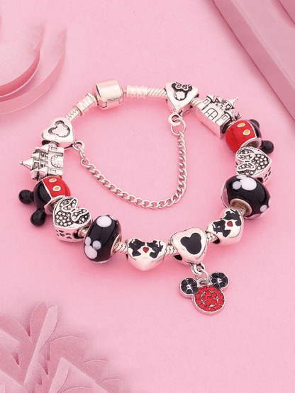 Mickey Charm Style I Crystal Beaded Band