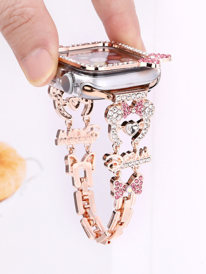 Diamond-encrusted Dream Minnie Stainless Steel Band