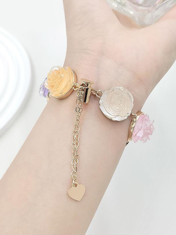 Colorful Roses Stainless Steel Band