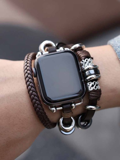 Retro Decorative Weaving Leather Band