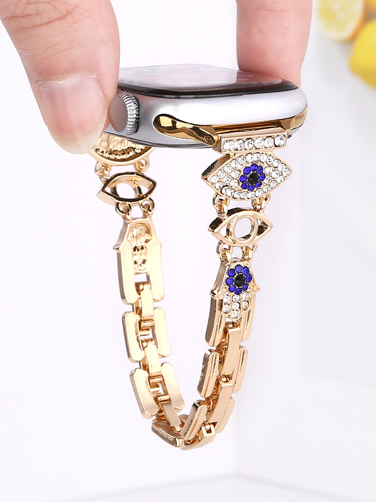 Diamond-encrusted Eye Stainless Steel Band