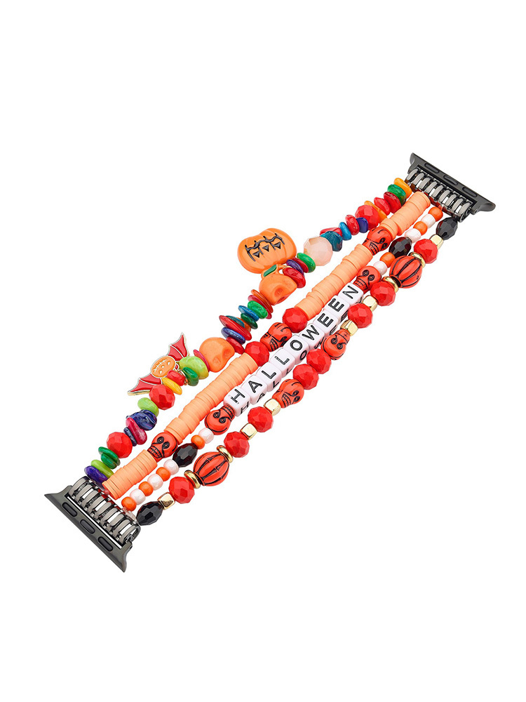 Halloween Four-Row Beaded Woven Band