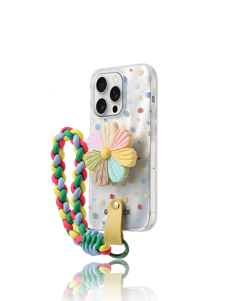 Colored Flowers Wrist Strap Case