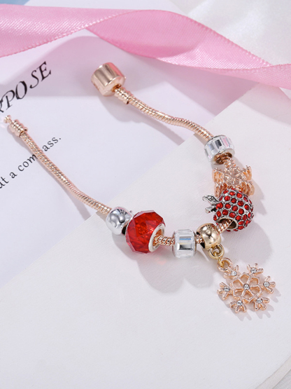 Christmas Snowflake Crystal Beaded Band