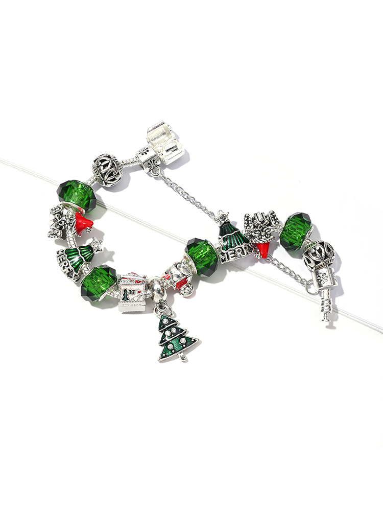 Christmas Tree Pendant Crystal Beaded Band