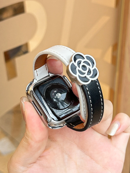 Camellia Magnetic Leather Band for Apple Watch