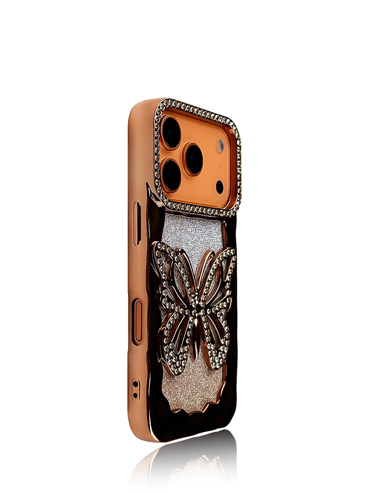 Glitter Hollow Butterfly Case for iPhone