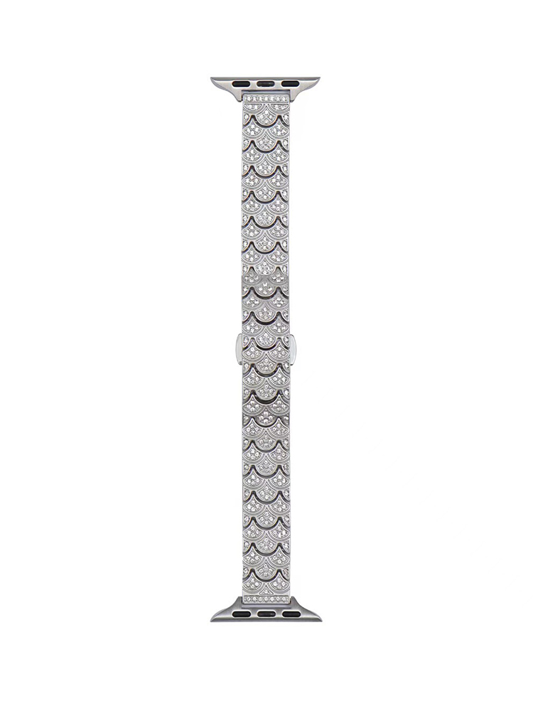 Diamond-Encrusted Mermaid Scales Metal Band for Apple Watch
