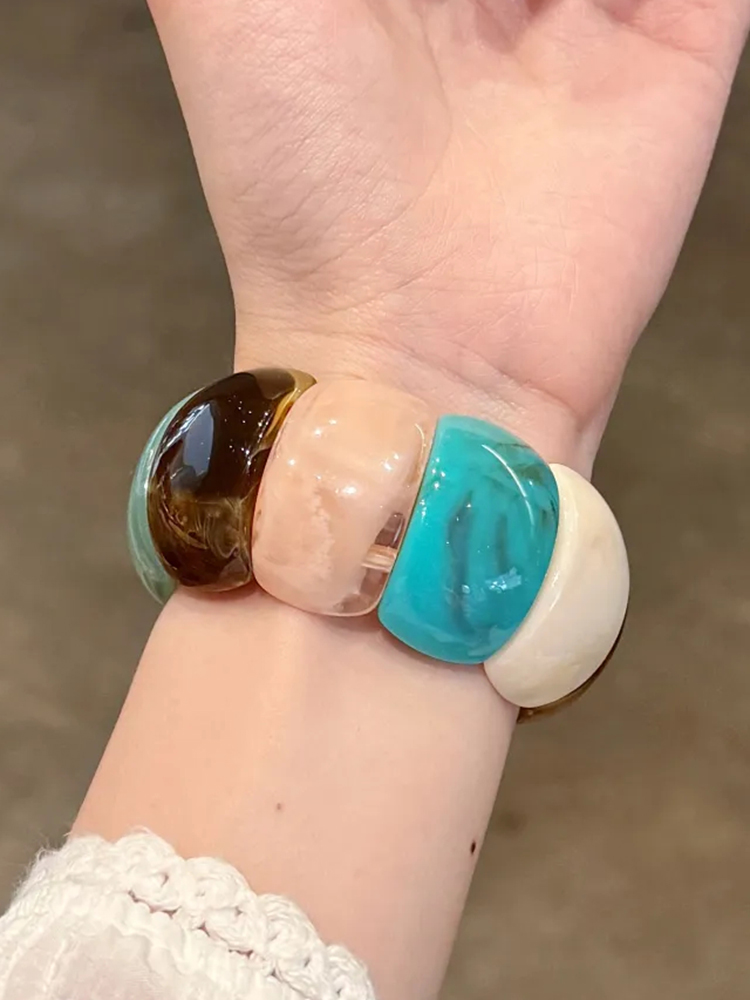 Tie-dye Effect Resin Beads Band for Apple Watch